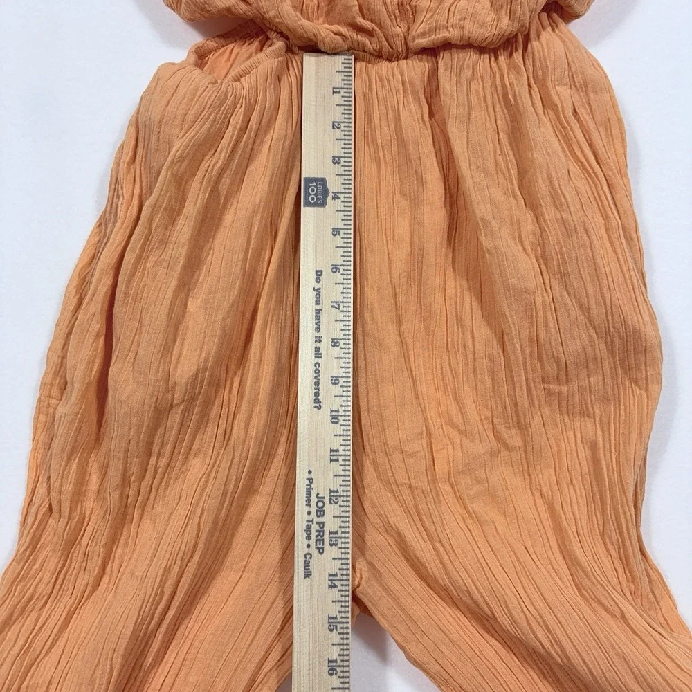 Free People Cut Out For It Jumpsuit‎ Sz S Sherbert Orange Summer Resort Beach